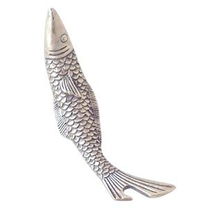 Anthropologie Fish Bottle Opener Dad Father Gift Fisherman Silver Tone NIB